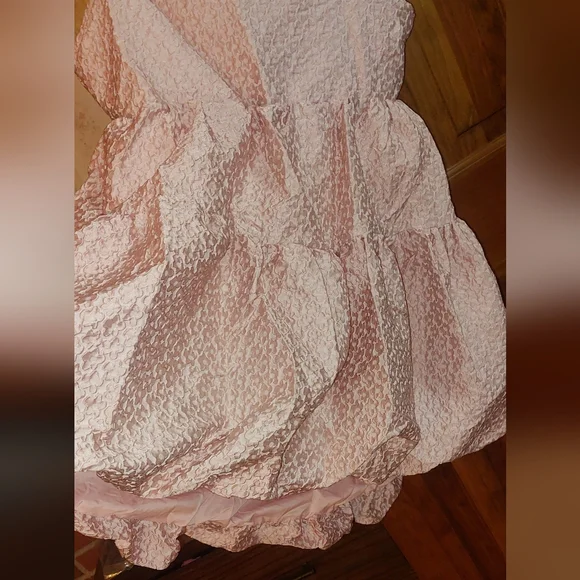 Aureta Studio x Anthropologie Square-Neck Bubble-Hem Mini Dress in Pink - Picture 8 of 16